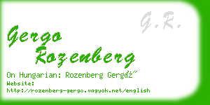 gergo rozenberg business card